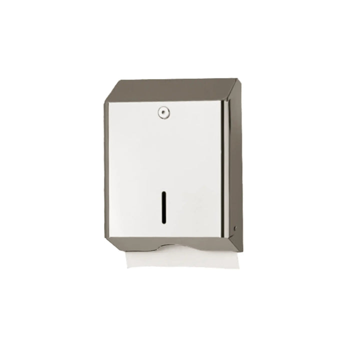 Two-tone paper dispenser in shiny stainless steel - Ruck Ruck