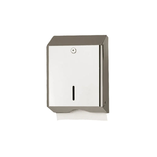 Two-tone paper dispenser in shiny stainless steel - Ruck Ruck
