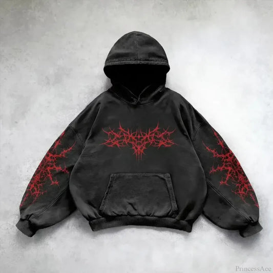 Washed Vintage Fleece Hoodie black 2 / M