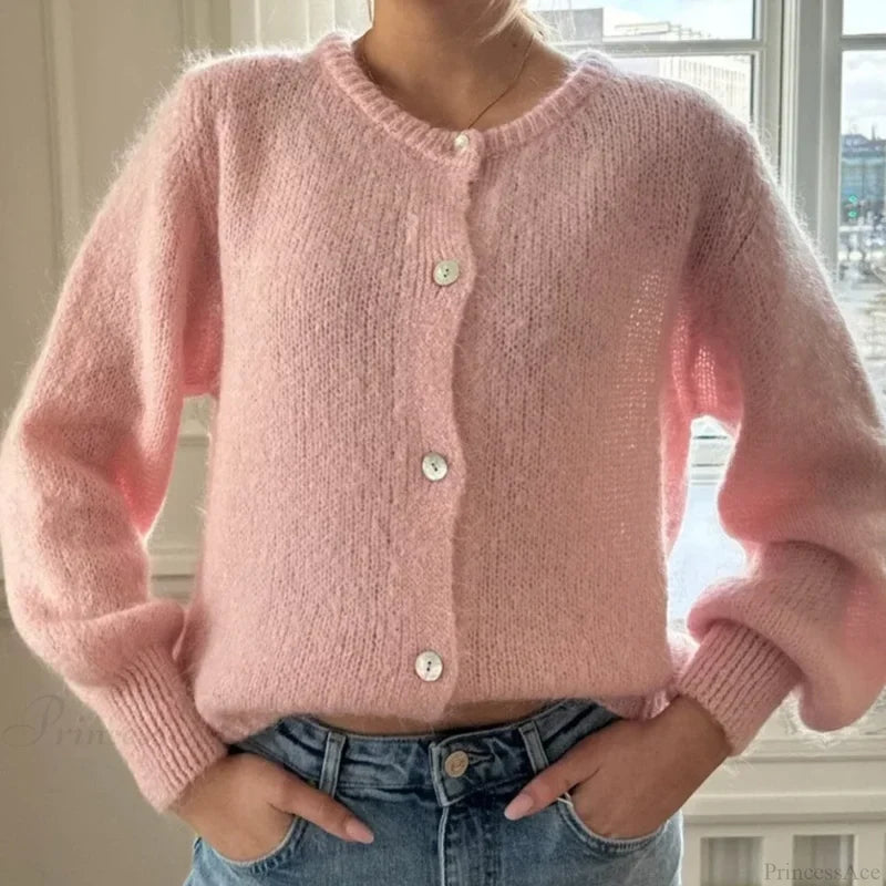 Y2K Knit Casual Cardigan Jacket cardiagn-250126